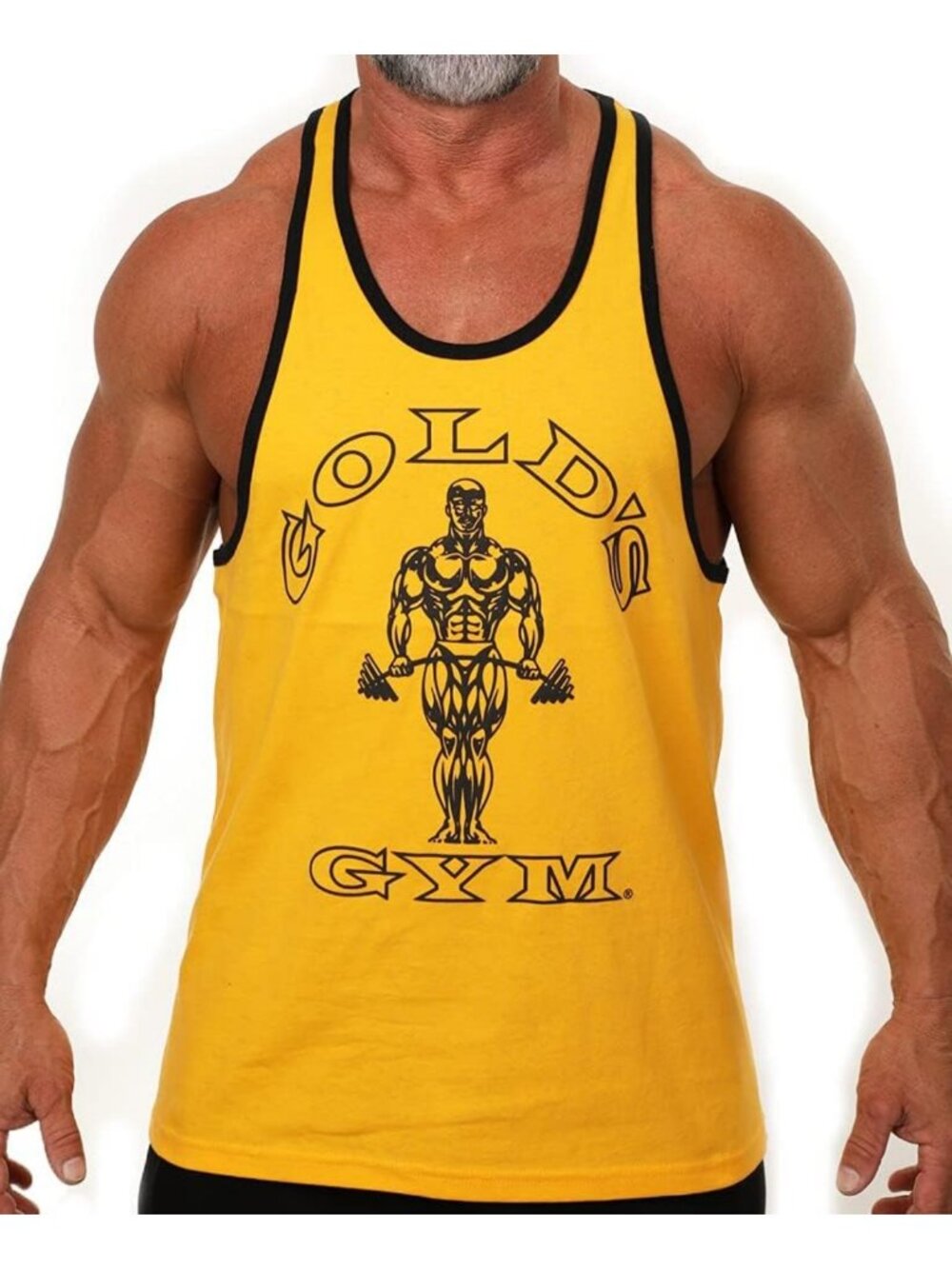 Stylish Gold Tank Top Ringer - Comfortable Workout Apparel for Fitness
